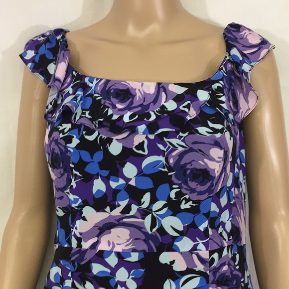Nanette Lepore dress 8 silk floral sleeveless - Picture 2 of 8